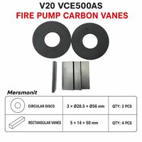 Kit de palettes et plaques d'extrémité en graphite autolubrifiant pour système d'amorçage de pompe à incendie, pièces de rechange résistantes à l'usure pour pompe à vide