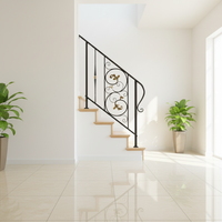 Rampe d'escalier et balustrades intérieures modernes en fer forgé sur mesure - Fabrication professionnelle, peignable