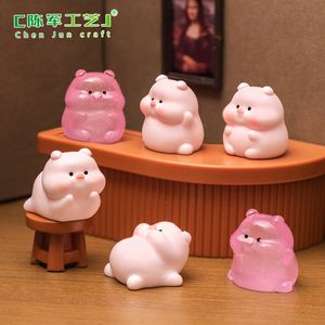 Weij Glow-in-Light <span class=keywords><strong>Little</strong></span> Piglet Doll House Diy Decorative Blind Bag Hanging Accessories Desktop Micro-Landscape Small or - Product Image 3