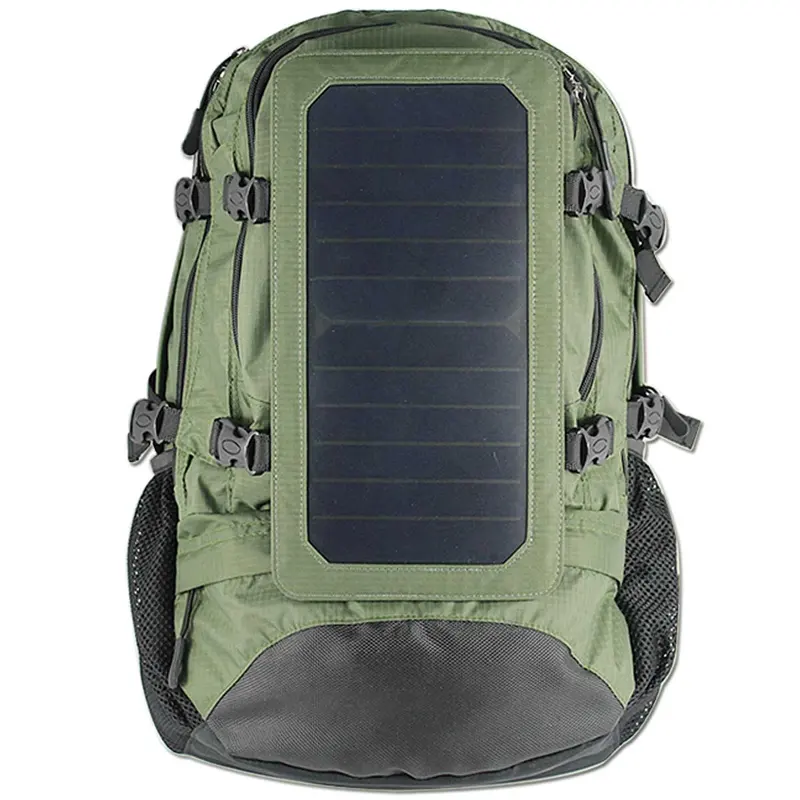 Zaino per pannello solare da trekking impermeabile in poliestere solare Glory con pannello solare per caricabatterie USB per zaino per prodotti digitali