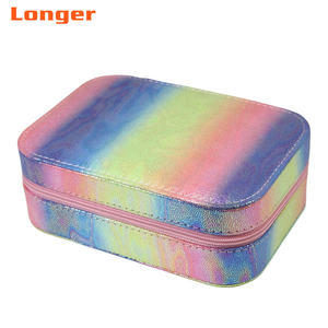 حافظة مجوهرات جديدة من LG7283 em مصنوعة يدويًا من الجلد الصناعي مع حامل للأقراط منظم حاويات جذاب - Product Image 2