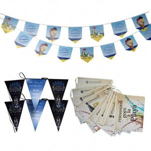 Guirlande de fanions en polyester 100D, forme personnalisée, drapeaux à cordes personnalisés - Product Image 1