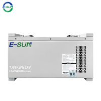 E-Sun Baterai LiFePO4 7.68kwh 24V Hemat Biaya, Paket Baterai 24V300Ah untuk Penyimpanan Energi Rumah Tangga