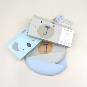 مريلة سيليكون للأطفال بتصميم حيوانات وعلبة مخصصة، بسعر المصنع الصيني القياسي - Product Image 1