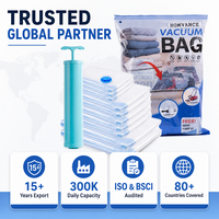 Sacs de rangement sous vide pour vêtements, directement de l'usine, avec pompe, approvisionnement en gros, ISO9001 BSCI, sacs de compression pour les distributeurs