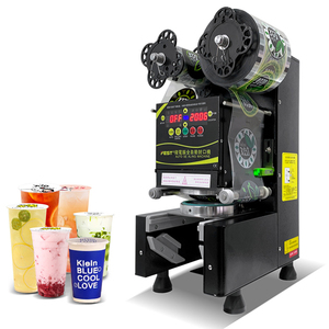 Machine de scellage automatique électrique pour gobelets en PP et en papier, pour boissons, jus, bubble tea, et film de scellage thermique pour sachets de boissons - Product Image 1