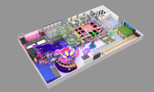Parque de Trampolines Interior Personalizado para Niños, Equipo Comercial de Juegos Blandos para Niños y Adultos - Product Image 2