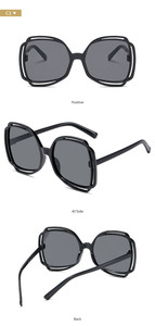 2025 nueva moda mujeres hombres clásico Retro marca diseñador Irregular tonos cuadrados <span class=keywords><strong>de</strong></span> gran tamaño UV400 <span class=keywords><strong>gafas</strong></span> <span class=keywords><strong>de</strong></span> <span class=keywords><strong>sol</strong></span> con montura grande - Product Image 4