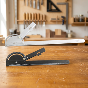 Règle rapporteur en métal 550 mm 770 mm – Outil de mesure d'angle pour le travail du bois et la métallurgie - Product Image 4