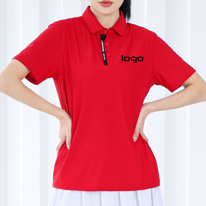 เสื้อโปโลแขนสั้นของผู้ชายเสื้อโปโลผ้าตาข่ายระบายอากาศคอสีตัดกันที่กำหนดเองได้ - Product Image 4