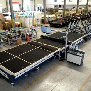 Máquina de Corte de Vidrio CNC de Alta Precisión E-WORLD, Equipo Profesional de Procesamiento de Vidrio de Doble Giro y Cuatro Estaciones - Product Image 1