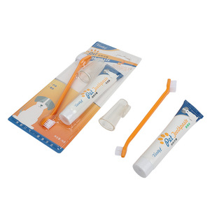 <span class=keywords><strong>MMG</strong></span> Stocked 4 1 Set de Cepillo y Pasta de Dientes para Perros, Cepillo de Doble Cara, Aroma a Carne/Vainilla, Embalaje en Blíster de Plástico/PP para Perros Pequeños - Product Image 3