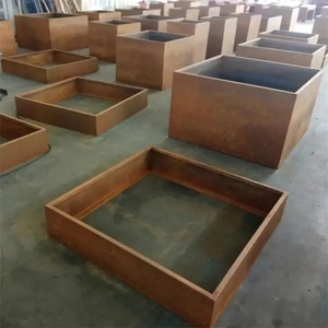 Ngoài trời lớn không đáy nâng lên trồng vườn giường Kim Loại mộc mạc trồng rau hộp - Product Image 5