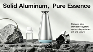Diffuseur d'arômes sans fil en aluminium brossé, contrô<span class=keywords><strong>le</strong></span> de la brume à 3 vitesses, lumière colorée, minuterie, humidificateur d'huiles essentielles 50 ml, décoration pour la maison et l'hôtel - Product Image 4