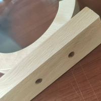 2025 trophée en cristal rond clair avec Base en bois récompenses trophées société Souvenirs cadeau verre plaque de récompense en bois
