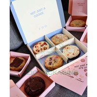 Boîte à glissière en papier pour crêpes, nouvelle vente, boîte à cadeaux pour pâtisserie, cupcakes, beignets, hot-dogs, emballage en papier, boîte à biscuits avec séparateurs