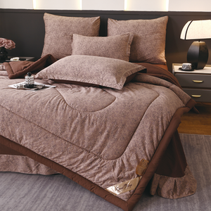 [SF] Ensemble de literie de mariage moderne en polyester <span class=keywords><strong>rouge</strong></span> personnalisable, 6 pièces, comprenant drap-housse, drap plat et taies d'oreiller doux et confortables au toucher - Product Image 1