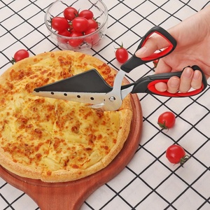 Ciseaux à pizza multi-usages 2-en-1 détachables avec lame en acier inoxydable et poignée souple, ciseaux de cuisine avec pelle - Product Image 2