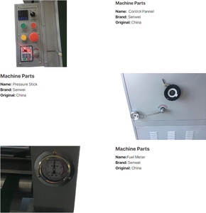 SWFM-720A + nóng bán thủy lực nhựa polyester Phim Giấy Gói cán máy với rạch tua - Product Image 3