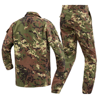 Costume d'uniforme de combat tactique en camouflage italien Vegetato Veste et pantalon durables pour une utilisation polyvalente en plein air et pour la chasse