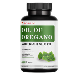 Huile d'origan et huile <span class=keywords><strong>de</strong></span> nigelle en capsules rigides - Haute teneur en carvacrol/thymoquinone, certifié GMP, mélange d'herbes naturelles pour achat en gros - Product Image 1