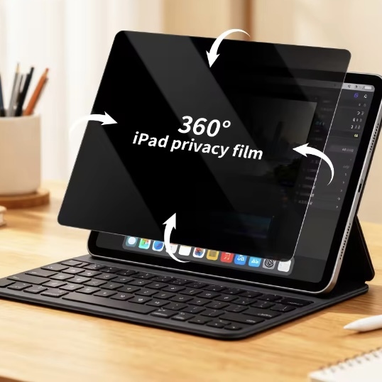 4Way Privacy Filter Anti Spy 360° Full Glue Easy Install 2026 M5 M4 Protect Your Privacy for Use in Pubic Places for iPad 13 11