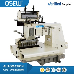 Máquina de coser <span class=keywords><strong>industrial</strong></span> multiagujas de cama <span class=keywords><strong>plana</strong></span> con tirador, 25/33 agujas, para cortinas, faldas y prendas de vestir, modelo QS-008-33PS-MD - Product Image 1