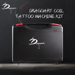 Tattoo Machine Kit Met 2 Coil Tattoo Guns 1 Digitale Voeding 1Tattoo Gereedschapskist Compleet Tattoo Set