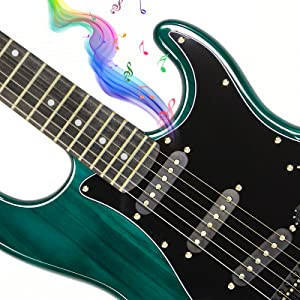 Guitarra eléctrica de 39 pulgadas de alta calidad HUASHENG, kit de instrumentos musicales para principiantes de tamaño completo con amplificador de 25 vatios - Product Image 6