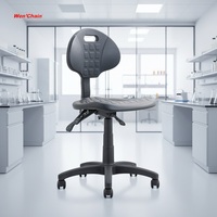 Chaise de laboratoire antistatique ESD moderne en plastique Science Techsafe, chaise de travail de bureau réglable en hauteur pour usage commercial et industriel