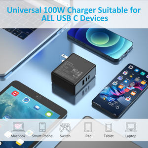 Chargeur mural USB C pliable à 3 ports 65W, chargeur rapide PD GaN pour iPhone 13/13 Mini/13 Pro/13 Pro Max/SE/11/XR/XS, Samsung S22 +/S2 - Product Image 4