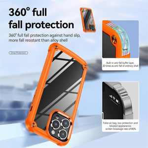 Funda Protectora Resistente a Impactos para <span class=keywords><strong>iPhone</strong></span> 17 16 15 14 13 12 11 Pro Max X XS XR 7 8 Plus, Marco Suave, Híbrida, Transparente - Product Image 2