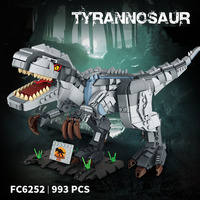 Modelo de Dinosaurio, Bloques de Construcción de Partículas Pequeñas de Plástico ABS, Más de 800 Piezas, Juguete Educativo de Ensamblaje DIY para Mayores de 6 Años, Unisex