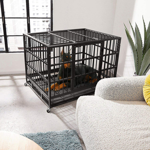 <strong>Dog</strong> Fence <strong>Cage</strong> with Lockable <strong>Wheels</strong> Wholesale Indoor Heavy Duty <strong>Metal</strong> Xxxl <strong>Dog</strong> Crate for Large <strong>Dogs</strong> - Product Image 6