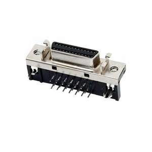 ขั้วต่อ SCSI MDR HPDB แบบ 26 พิน ตัวเมีย แบบมุมฉาก ชนิด DIP สำหรับติดตั้งบนแผงวงจรพิมพ์สำหรับเซอร์โวมอเตอร์ ได้รับการรับรองมาตรฐาน CE และ RoHS - Product Image 1