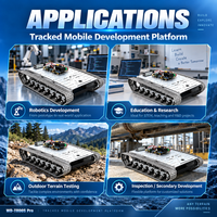 WD-T800S Pro Tracked Robot Chassis STM32 ROS Platform Sumber Terbuka dengan Kapasitas Beban 20kg untuk Pengembangan Sekunder Robotika