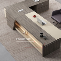 Bureau de direction, table de bureau, mobilier de bureau, table d'affaires en forme de L, fabricant chinois de luxe, jolies tables de bureau modernes en bois