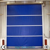 Porte à enroulement rapide en PVC à commande intelligente, aspect plat haut de gamme, personnalisable, pour atelier et entrepôt