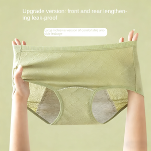 Ropa Interior Menstrual de Algodón al por Mayor, Bikini Sólido, Antibacteriano 7A, a Prueba de Fugas, para la Seguridad Menstrual - Product Image 1