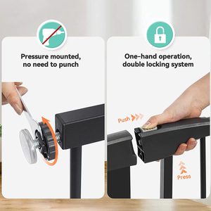 Cancello di sicurezza in acciaio retrattile per il bambino di protezione durevole per le scale di servizi igienici porte della cucina sicuro e robusto - Product Image 3