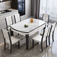 Ensemble table et chaises de salle à manger moderne 6 places, fabrication chinoise, table et chaises pour salle à manger 6 personnes