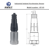 Transducteur de vibration isolé industriel ICP, capteur d'accélération piézoélectrique IEPE, accéléromètre de surveillance des vibrations KT-05, 15g