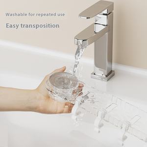 Le <span class=keywords><strong>crochet</strong></span> ondulé suspendu à la ventouse rotative derrière la <span class=keywords><strong>porte</strong></span> de la salle de bain et des toilettes <span class=keywords><strong>sans</strong></span> perçage - Product Image 5