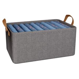 Design moderno Dobrável Caixa De Armazenamento Dobrável Gavetas do Armário com Alça para Clothes & Jeans Tecido Lavável Organizador Bin - Product Image 1
