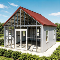 Entrepôt économique en acier léger avec composants préfabriqués à construction rapide pour stockage temporaire ou permanent, montage facile sur site