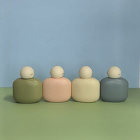Bouteilles de 50 ml vides personnalisables vertes et roses pour huile pour bébé avec bouchons à bille, flacons souples pour crème pour les mains