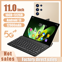 Tablet PC S23 Ultra Titan de 11 Pulgadas, 16GB+1TB, 108MP, 8000mAh, 5G, Doble SIM+TF, Octa Core, IA para Juegos, Frecuencia de Actualización de 120Hz, Wi-Fi, Streaming