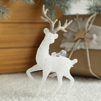 Offre Spéciale En Plastique Flocage Elk Ornements À La Mode De Noël Décoration De Bureau Pendentif En Gros Stock Cerf Arbre