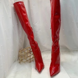 Custom-made Western Over-the-Knee High <b>Heeled</b> Stiletto Boots Waterproof Fashion Design for Women Autumn/Winter - Product Image 1