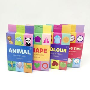 Alat bantu mengajar dini untuk anak-anak, mainan kartu edukasi bentuk hewan waktu tembus pandang untuk anak-anak - Product Image 2